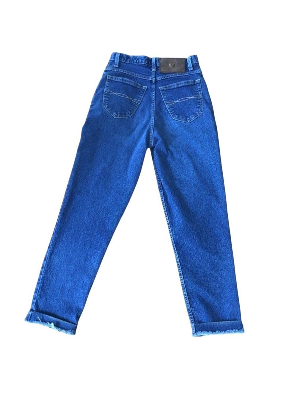 SIMON Chang jeans Vintage style high rise 8 stretchy strong cotton blue denim
